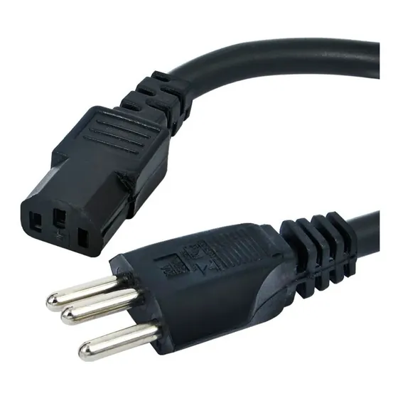 Cabo De Força Tripolar 3x1,00mm Plug 10 Amp 2 Metros 6 Pçs