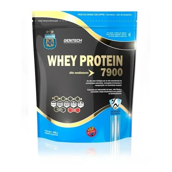 Gentech 7900 Whey Protein Suero 80 % 1 Kg Afa 