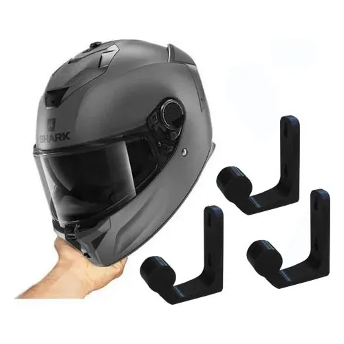 Set De 3 Soportes De Casco Pared Para Moto Bicicleta