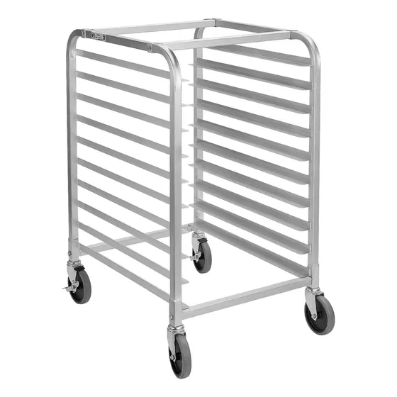 Rack Espiguero Panadero Aluminio Para 10 Charolas Con Ruedas