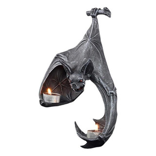 Pingente Gótico De Halloween Com Candelabro De Morcego Pingente Gótico De Halloween Com Candelabro De Morcego