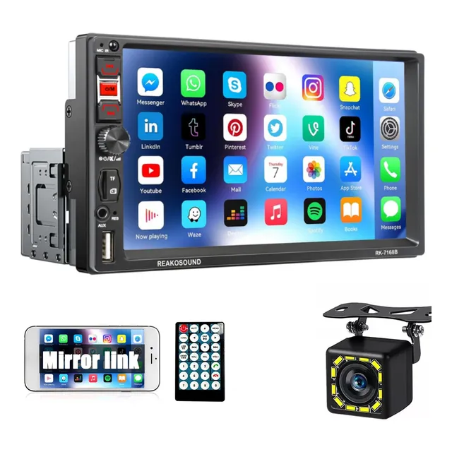 Auto Estéreo Pantallas Táctiles 1 Din 7 Pulgada Mirrorlink