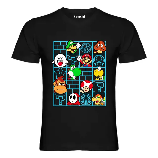 Polera Diseño Mario Bros Estampado Dtf Cod 015 - Senshi