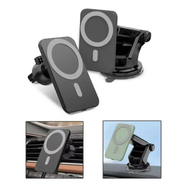 Cargador Y Soporte Inalambrico Para iPhone Magsafe Para Auto
