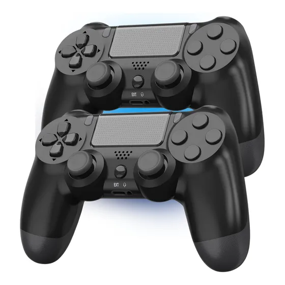 Kit 2 Controles Compatível P-s4 Pc Smartv Bluetooth Sem Fio