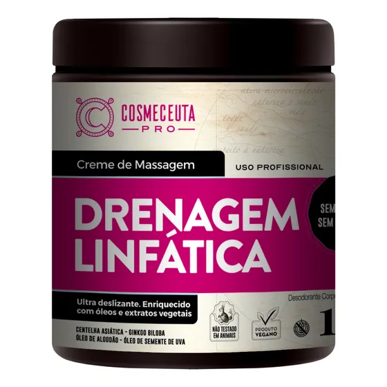 Creme De Massagem Drenagem Linfatica 1kg Pote