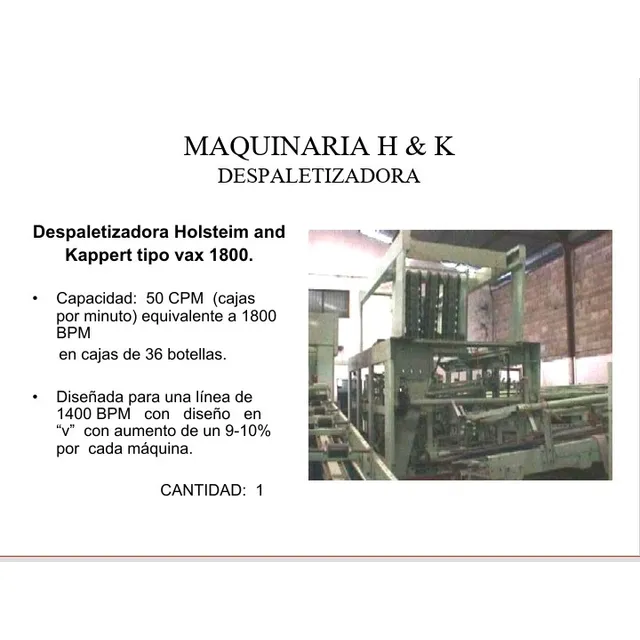 Paletizador  Industrial Marca H&k  Alemán Nuevo