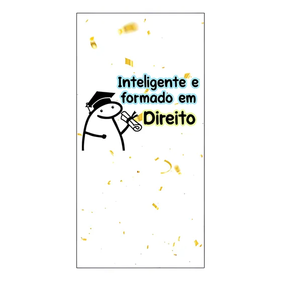 Painel Festa Vertical 1,00x2,00 Flork Formatura Direito 021