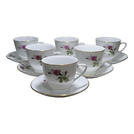 Juego De Tazas De Cafe Para 6 Personas En Porcelana
