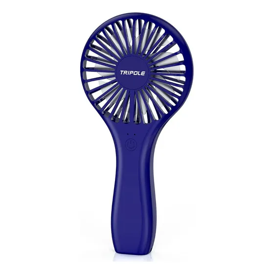 Mini Ventilador Recargable Usb Tripole Velocidad Ajustable Color Azul Oscuro