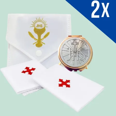 Kit 2x Bolsa Viático Jhs+ Sanguíneo Corporal+ Teca Jhs Gold Kit Com 2 Unidades Jhs Branco