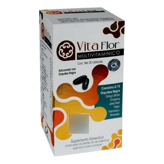 Vita Flor Multivitaminico 30 Caps Con Orqídea Negra Xotla Sabor Sin sabor