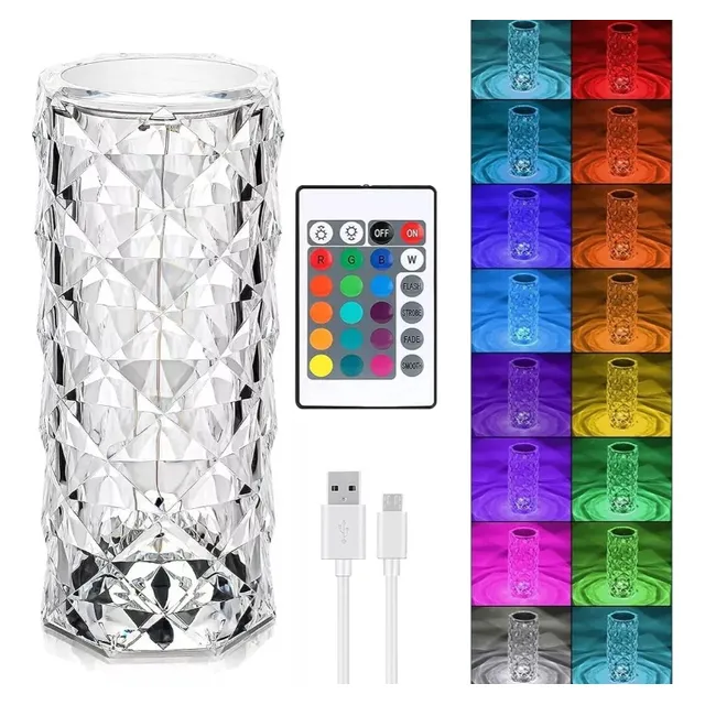 Nuevas Lámpara De Mesa Estilo Cristal Táctil Y Con Control