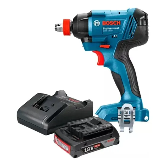 Llave de impacto inalámbrico Bosch Professional GDX 180-LI 220V azul marino