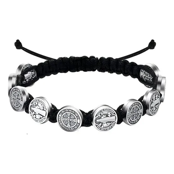 Pulsera Ajustable Amuleto San Benito Proteccion Buena Suerte
