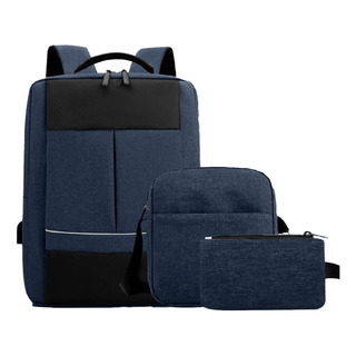Mochila Profesional Impermeable Para Laptop Set De 3 Pzs Bolsa De Hombro Y Lapicera Mochila Con Entrada Usb Mochila Profesional Impermeable Para Laptop Set De 3 Pzs Bolsa De Hombro Y Lapicera Mochila Con Entrada Usb