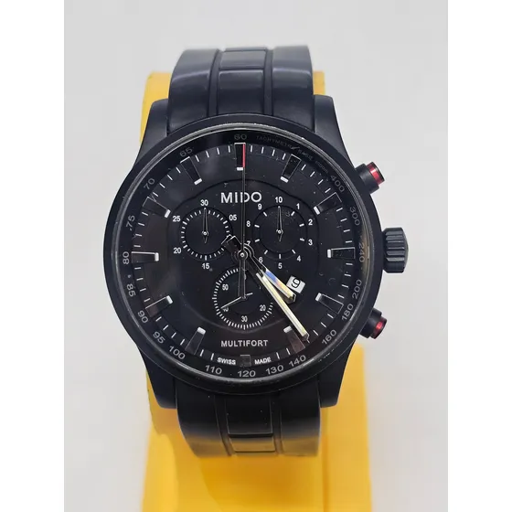Reloj Mido Multifort Estencible Caucho Pulso 19.5 Cms Negra Negro Negro