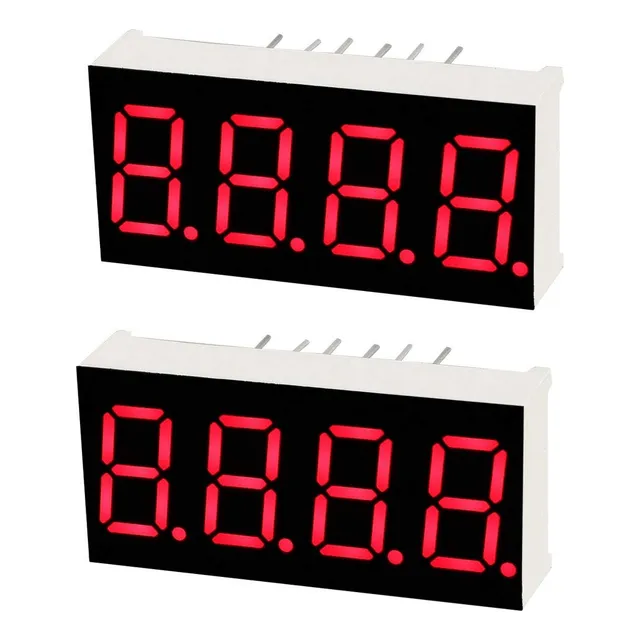 2 Piezas De Display 7 Segmentos 4 Dígitos Rojo Catodo Comun