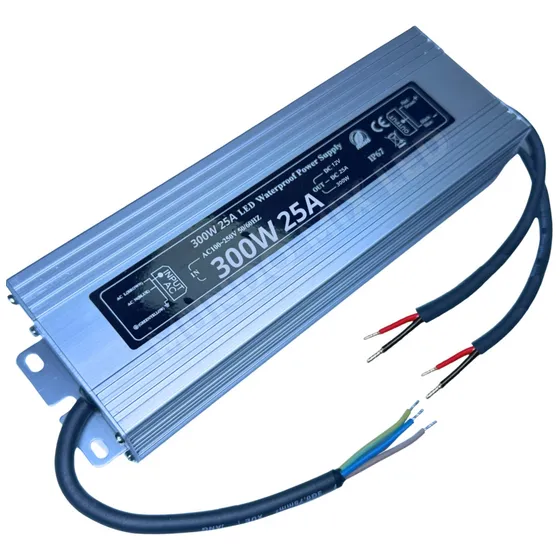 Fonte Blindada Prova Dagua P/ Led Piscina Ip67 300w 25a 12v