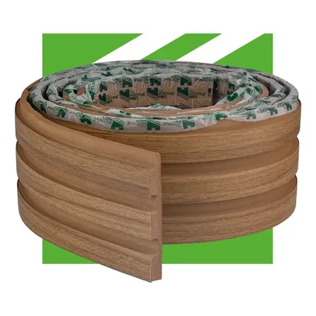 Painel Ripado Laminado Linha Madeto Meu Rodapé 10m Cor Nogueira Natural