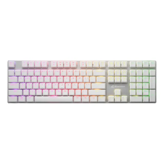 Teclado Mecanico Sharkoon Purewriter Rgb Blanco Switch Blue