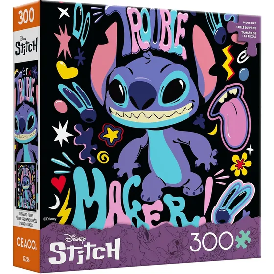 Rompecabezas Oversized 300 Piezas Ceaco Disney Stitch Troubl
