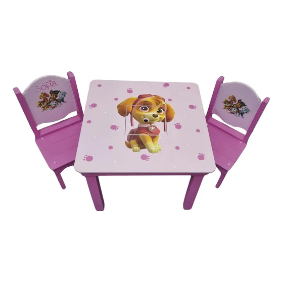 Mesa Y Sillas Infantiles Personajes Didáctica Personalizada