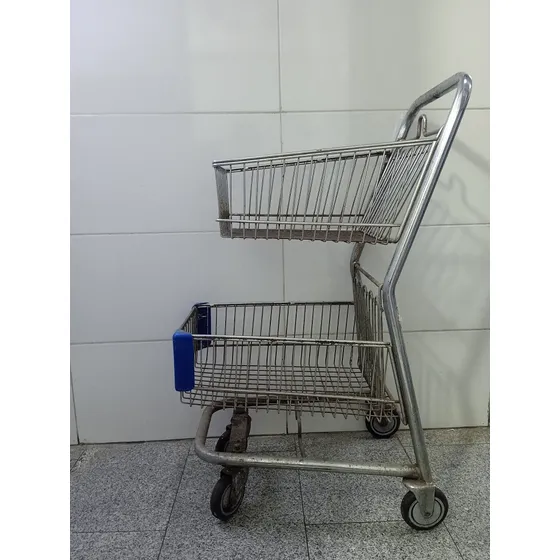 Carro De Compras Slim 003600 Acero 4 Ruedas 48l