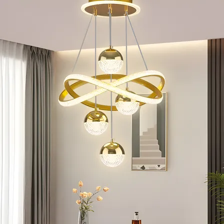 Pendente Luminaria De Led, Lustre Modernos De Sala Quarto 127/220v Amarelo