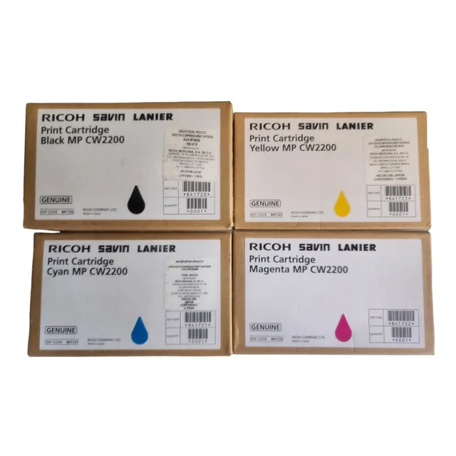 Kit Tinta Ricoh Mp Cw2200 Original Sellado 4pzas