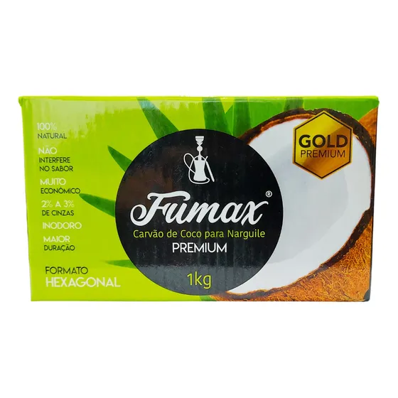 Carvão Fumax 1kg Premium Max Jumbo