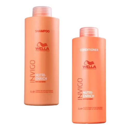 Kit Shampoo e Condicionador Wella Nutri Enrich 1 litro cada