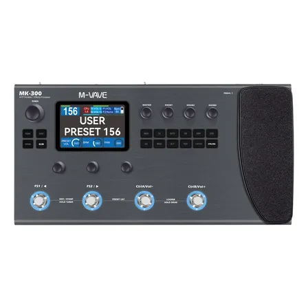 M-vave Mk300 Integral Multiefecto Guitarra/baixo 360+ Efeito Cinza Espacial