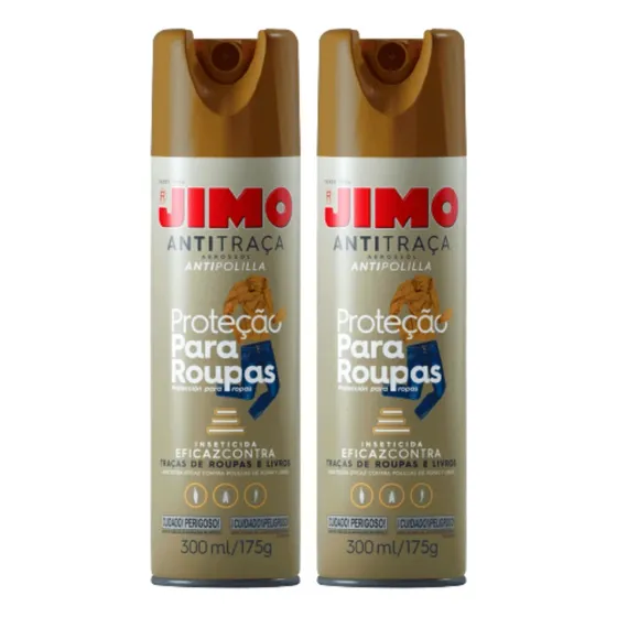 Kit 2 Antitraça Spray Repele E Acaba Com Traças 300ml Jimo