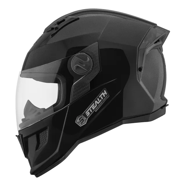 Capacete Brilhante Fechado Stealth Solid Pro Tork Original