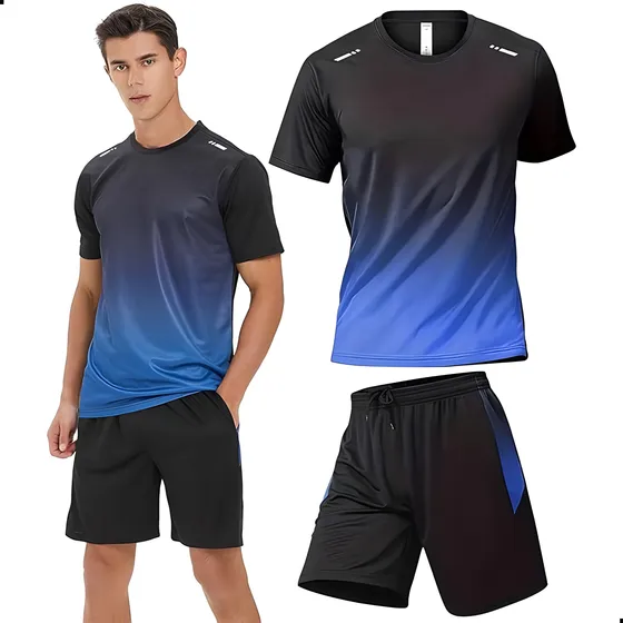 Conjunto Deportivo Camiseta Y Pantaloneta Jogger Para Hombre