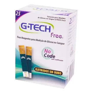 Tiras Reagentes G-Tech Free para Medição de Glicose com 25 Unidades