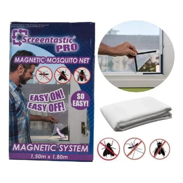 2 Malla Mosquitero Ventana Magnética Ajustable Hogar Moscos