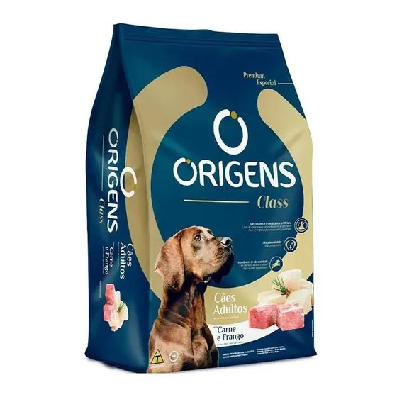 Ração Origens Cães Class Adultos Carne/frango 15kg