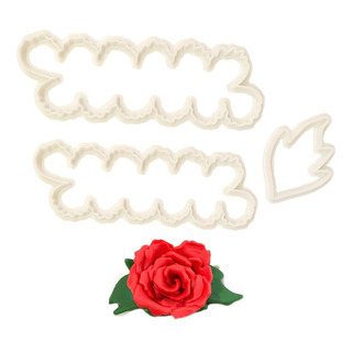 Cortador Rosas Con Hojas Para Fondant Pasta Flexible Flores Cortador Rosas Con Hojas Para Fondant Pasta Flexible Flores