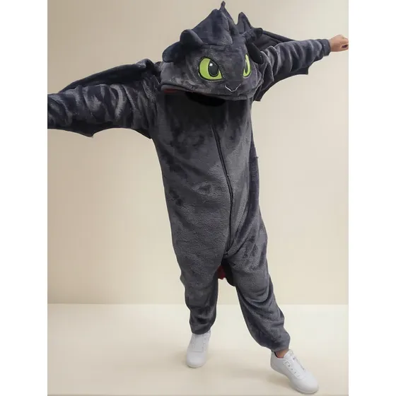 Pijama Térmica Enterizo Tela Peluche Chimuelo Niño 