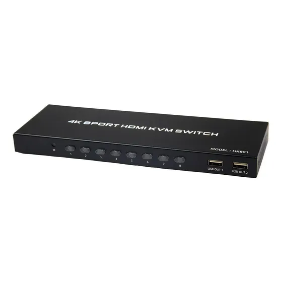 Switch Kvm Multiplicador 8 Portas Hdmi Compacto 4k Sem Fonte