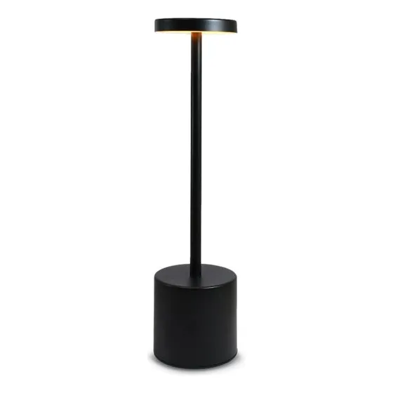 Lampara Led De Mesa Inalambrica Negra Lh-4389
