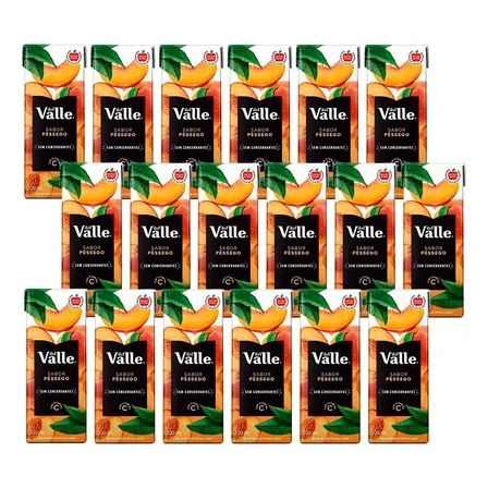 Caixa Del Valle Nectar Suco Pessego C 18 Unidades De 200 Ml
