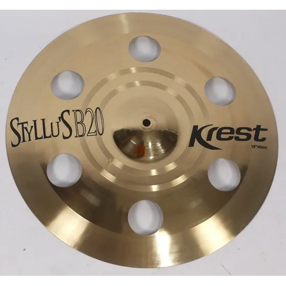 Prato Médium Crash 18 Ozone Linha Styllus - Bronze B20 Cor Dourado-escuro
