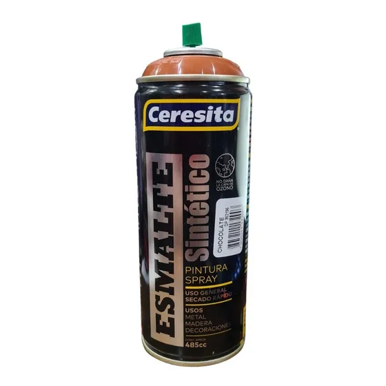 Spray Aerosol Ceresita Esm. Sintético Secado Rápido 440 C.c. Color Chocolate