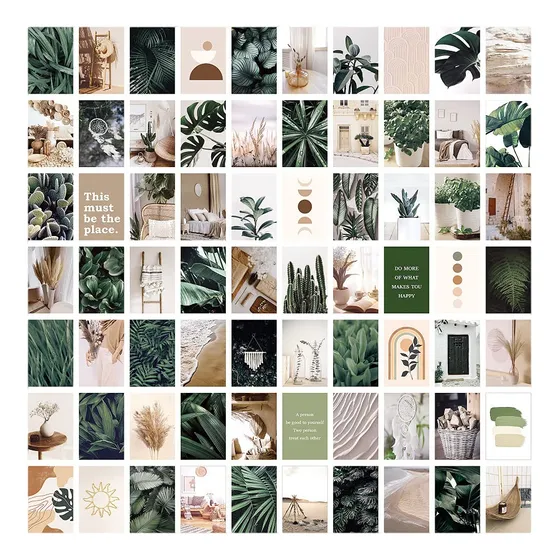 Pagbira Kit Collage Pared Verde Salvia Imagene Estetica Para