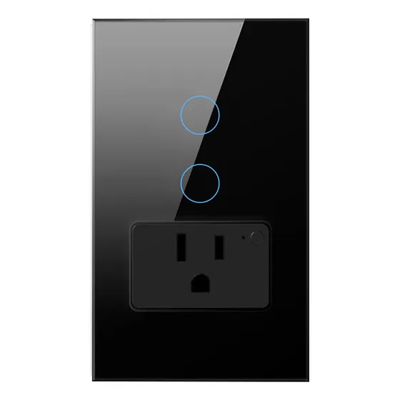 Interruptores Wifi De 2 Vías Smartlife Alexa 2.4 G Moyac Color Negro Corriente Nominal 16 A
