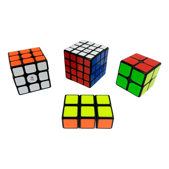 Cubo Profesional + 4 Cubos Rubik 2x2 - 3x3 - 3x2 - 4x4