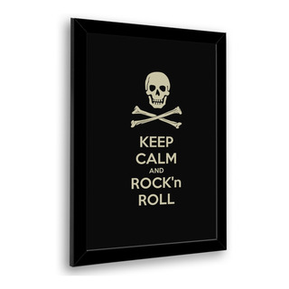 Quadro Keep Calm And Rock N' Roll 23x33cm Quadro Keep Calm And Rock N' Roll 23x33cm